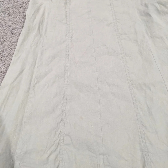 Theory Dress Linen Blend Tan Scoop Neck Sleeveless Mini Dress Size 10 - Picture 2 of 8